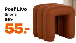 Kwantum Poef Livo Brons aanbieding