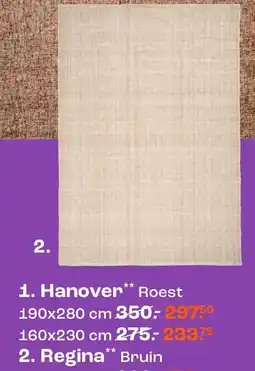 Kwantum Regina Vloerkleden bruin aanbieding
