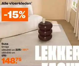 Kwantum Susa Vloerkleden greige aanbieding
