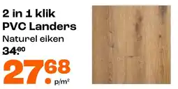 Kwantum 2 in 1 klik PVC Landers Naturel eiken laminaat aanbieding