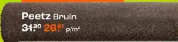 Kwantum Peetz Bruin tapijt aanbieding