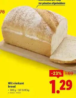 Lidl Wit vierkant brood aanbieding