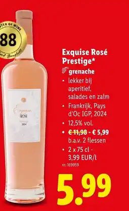 Lidl Exquise Rosé Prestige aanbieding