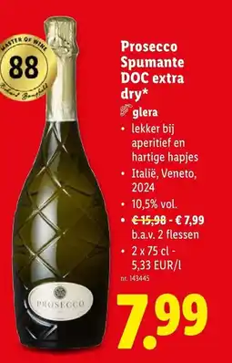 Lidl Prosecco Spumante DOC extra dry aanbieding