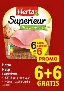 Lidl Herta Hesp superieur aanbieding