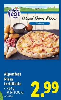 Lidl Alpenfest Pizza Tartiflette aanbieding