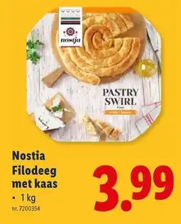 Lidl Nostia Filodeeg met kaas aanbieding
