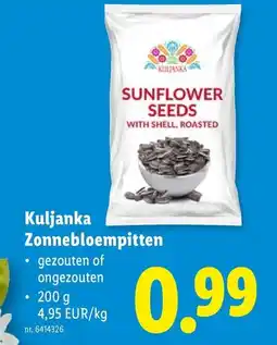 Lidl Kuljanka Zonnebloempitten aanbieding