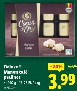 Lidl Deluxe Manon café pralines aanbieding