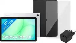 Coolblue Samsung Galaxy Tab A11 Plus 11 Pouces 256 Go Wifi Argent + Pack d'Accessoires Complet aanbieding