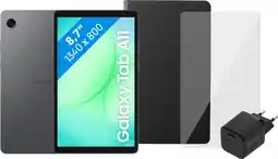 Coolblue Samsung Galaxy Tab A11 8,7 Pouces 128 Go Wifi Gris + Pack d'Accessoires Complet aanbieding