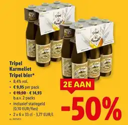 Lidl Karmeliet Tripel bier aanbieding