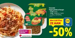Lidl Vegan gehakt of burger aanbieding