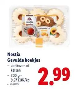 Lidl Gevulde koekjes aanbieding