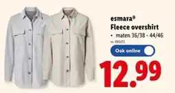 Lidl Fleece overshirt aanbieding