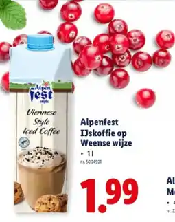Lidl IJskoffie op Weense wijze aanbieding