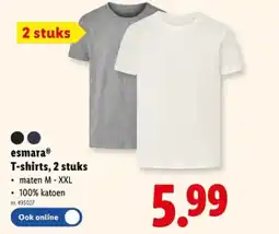 Lidl T-shirts, 2 stuks aanbieding