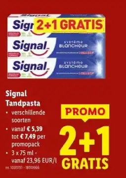 Lidl Tandpasta aanbieding
