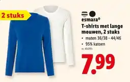 Lidl T-shirts met lange mouwen, 2 stuks aanbieding