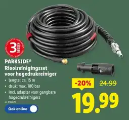 Lidl Rioolreinigingsset voor hogedrukreiniger aanbieding