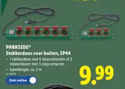 Lidl Stekkerdoos voor buiten, IP44 aanbieding