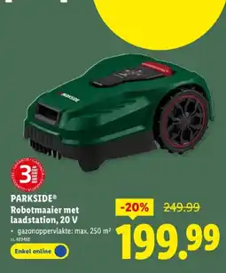 Lidl Robotmaaier met laadstation, 20 V aanbieding