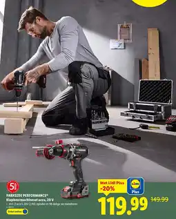 Lidl Klopboormachineset accu, 20 V aanbieding
