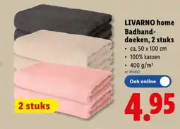 Lidl Badhanddoeken, 2 stuks aanbieding