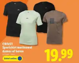 Lidl Sportshirt merinowol dames of heren aanbieding