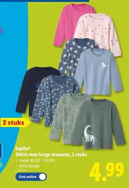 Lidl Shirts met lange mouwen, 2 stuks aanbieding