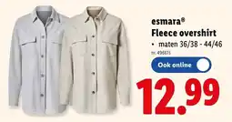 Lidl Esmara Fleece overshirt aanbieding