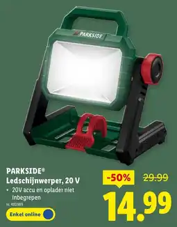 Lidl Parkside Ledschijnwerper, 20 V aanbieding