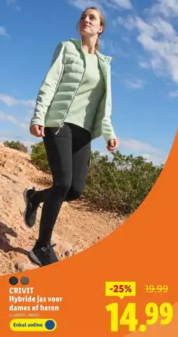 Lidl Crivit Hybride jas voor dames of heren aanbieding