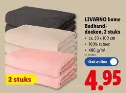 Lidl Livarno Home Badhanddoeken aanbieding