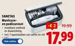 Lidl Sanitas Manicure en Pedicureset aanbieding