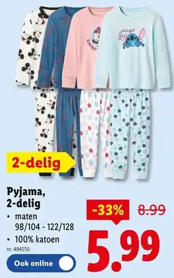 Lidl Pyjama aanbieding