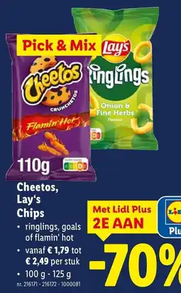 Lidl Cheetos, Lay's Chips aanbieding