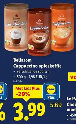 Lidl Bellarom Cappuccino oploskoffie aanbieding