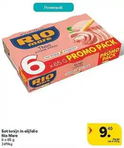Carrefour Set tonijn in olijfolic Rio Mare aanbieding