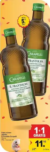 Carrefour Extra zuivere olijfolie Il Frantolio Carapelli aanbieding