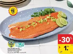 Carrefour Hele zalm filet met vel Kwaliteitsketen Carrefour aanbieding