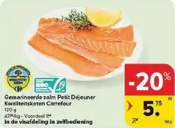 Carrefour Gemarineerde zalm Petit Déjeuner Kwaliteitsketen Carrefour aanbieding