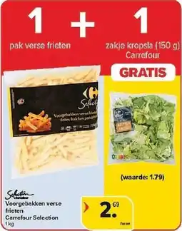 Carrefour Voorgebakken verse frieten Carrefour Selection aanbieding