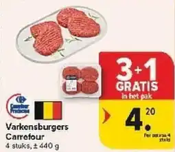 Carrefour Varkensburgers Carrefour aanbieding