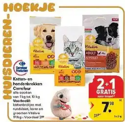 Carrefour Katten- en hondenbrokken Carrefour aanbieding
