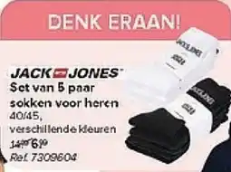 Carrefour Jack jones Set van 5 Paar Sokken voor Heren aanbieding
