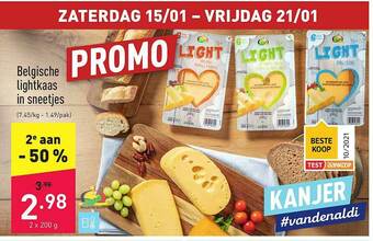 ALDI Belgische Lightkaas In Sneetjes aanbieding