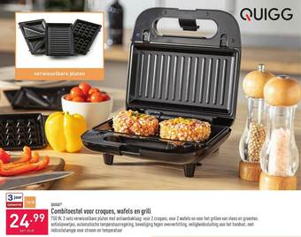 ALDI Combitoestel Voor Croques, Wafels En Grill aanbieding