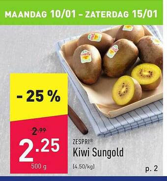 ALDI Kiwi Sungold aanbieding