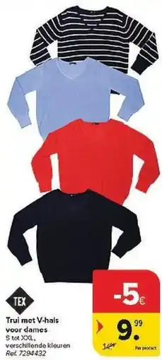 Carrefour Trui met V-hals voor dames aanbieding